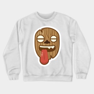 Wooden Tiki Mask, Vector Crewneck Sweatshirt